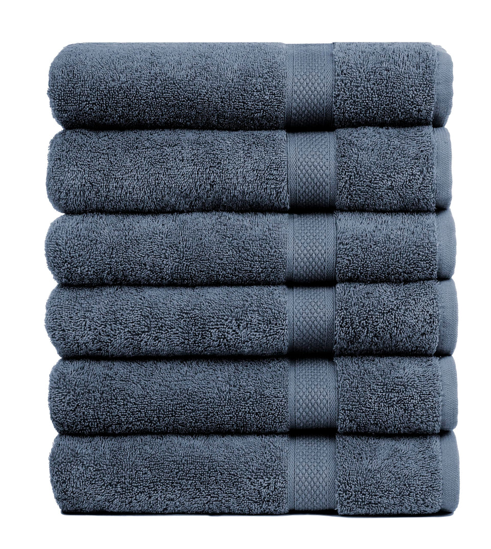 PH Pleasant Home bath towels 6-pack folded for easy gym or spa setup.