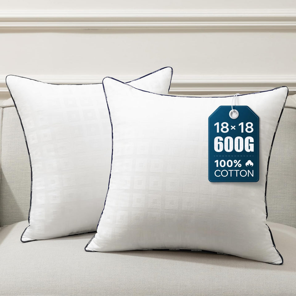 Phantoscope pillow insert with 100% cotton jacquard cover for breathable comfort.