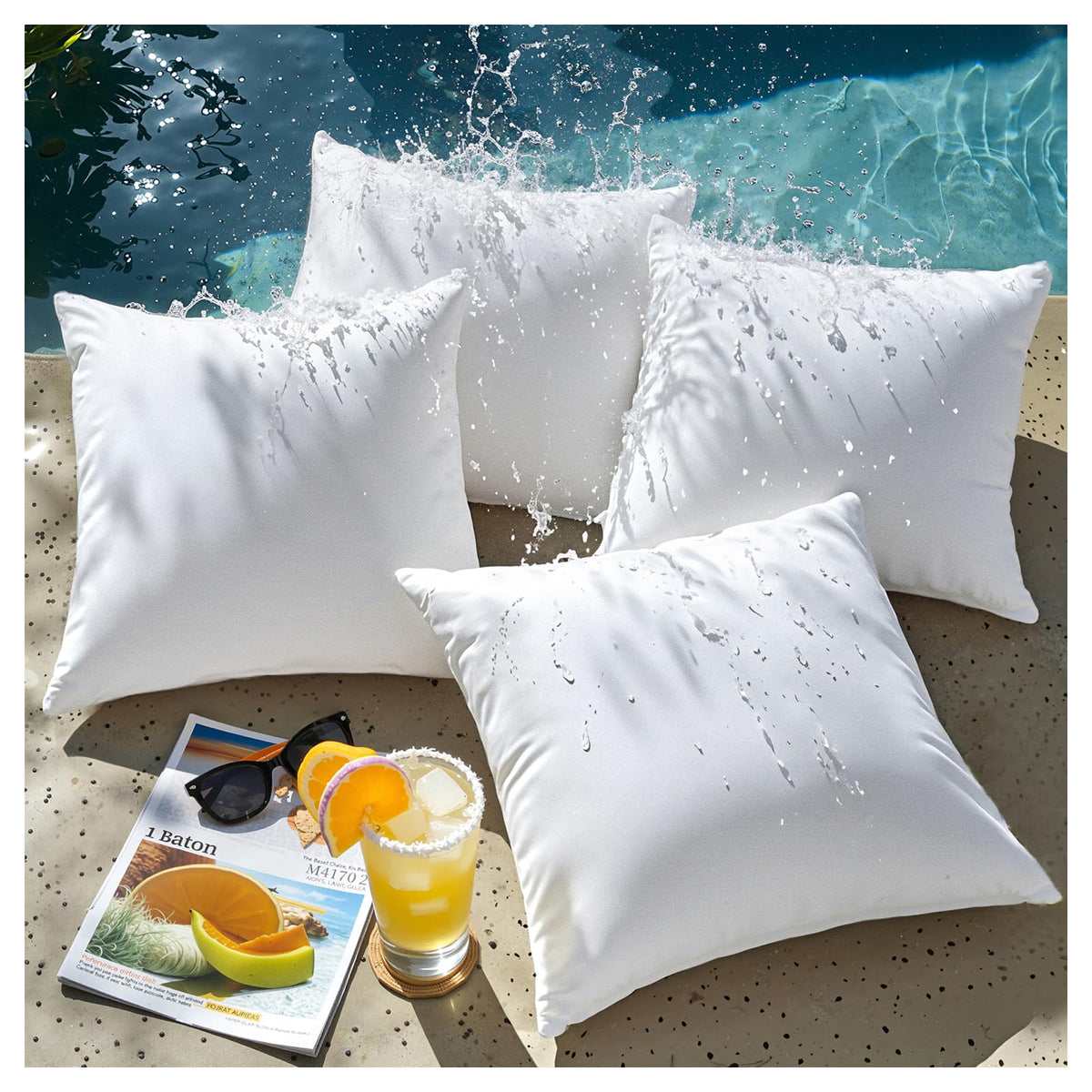 Phantoscope pillow insert side view shows water-resistant liner.