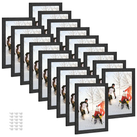 PHAREGE 5x7 black frame bulk 18-pack displayed on a tabletop for family memories.