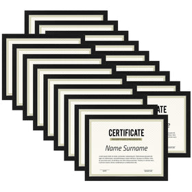 PHAREGE 8.5x11 certificate frame front view in black for diplomas