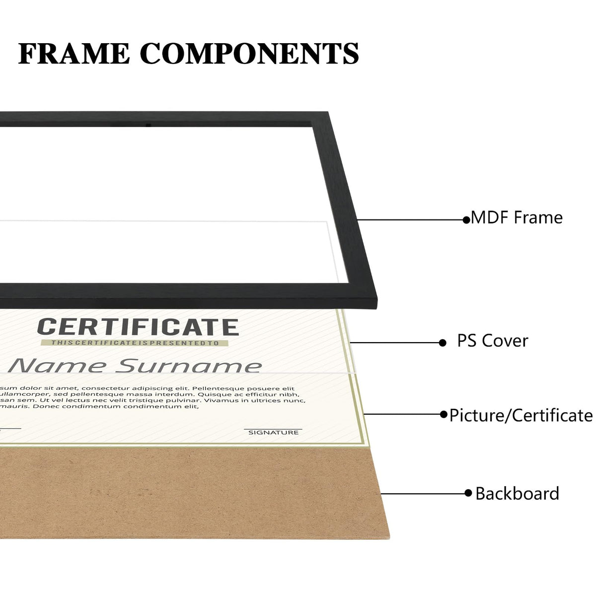 PHAREGE tabletop frame shown in vertical and horizontal positions for flexible setups