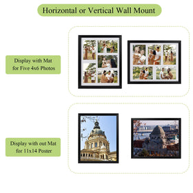 PHAREGE removable mat with 3.54x5.51 opening fits standard photos.