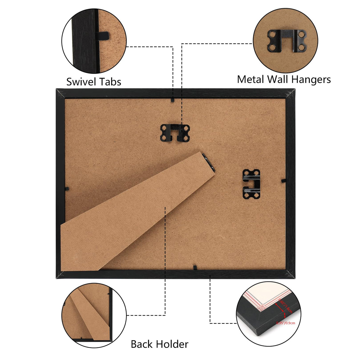 PHAREGE 8.5x11 frame with PS cover for easy certificate insertion
