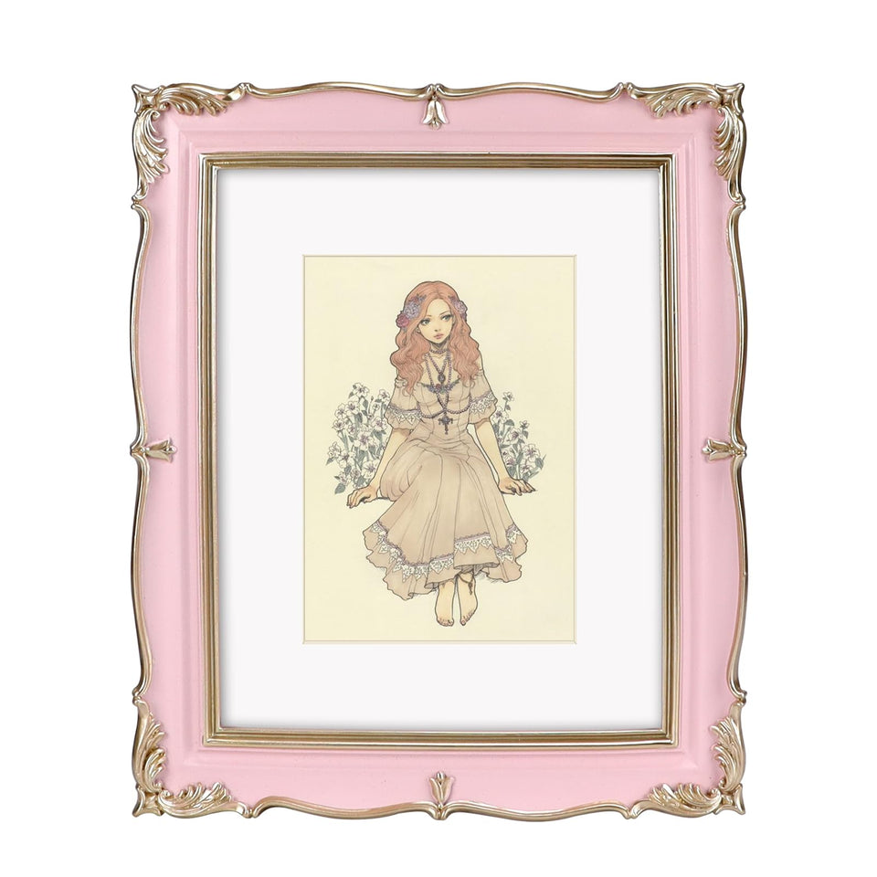 PHAREGE vintage pink gold frame 8x10 with mat highlights memories in a polished display.