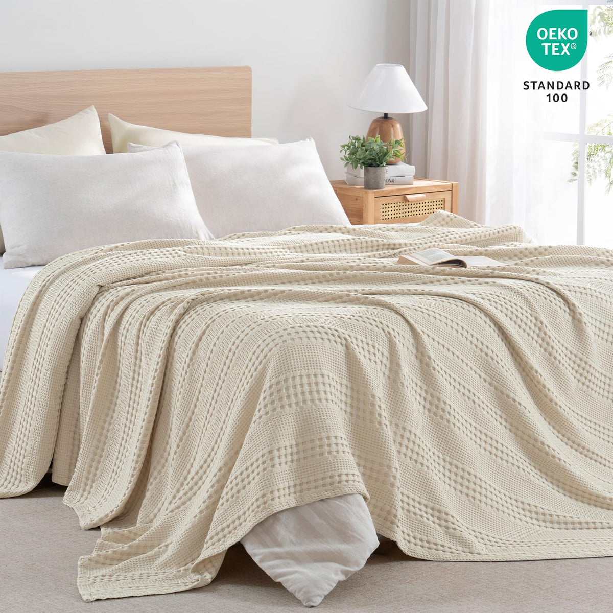 PHF closeup of bamboo cotton blend texture highlighting softness.