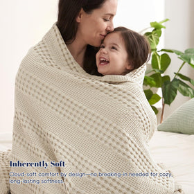 PHF blanket soft touch finish conveys luxury and light warmth.
