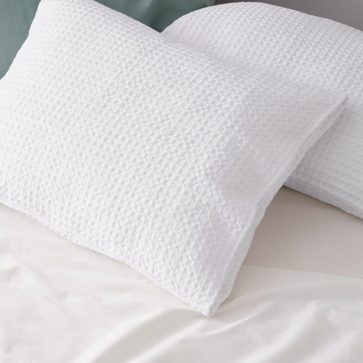 PHF waffle weave close-up emphasizes plush softness and breathable comfort.