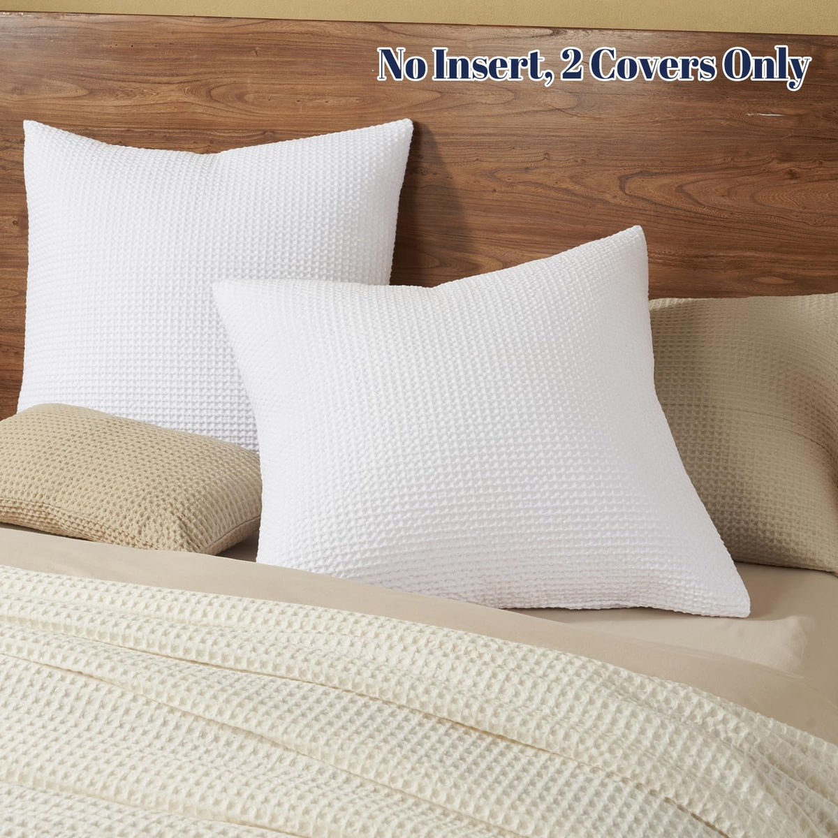 PHF packaging includes two pillow shams for quick decor update.