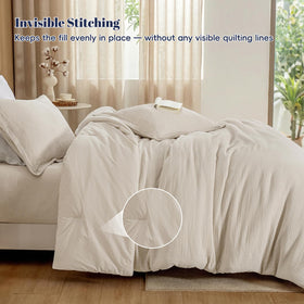 PHF hidden-stitch system keeps fill evenly distributed across the comforter