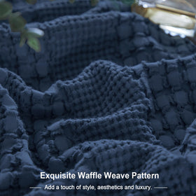 PHF king-size blue-sapphire pillowcase set elevates bed styling.