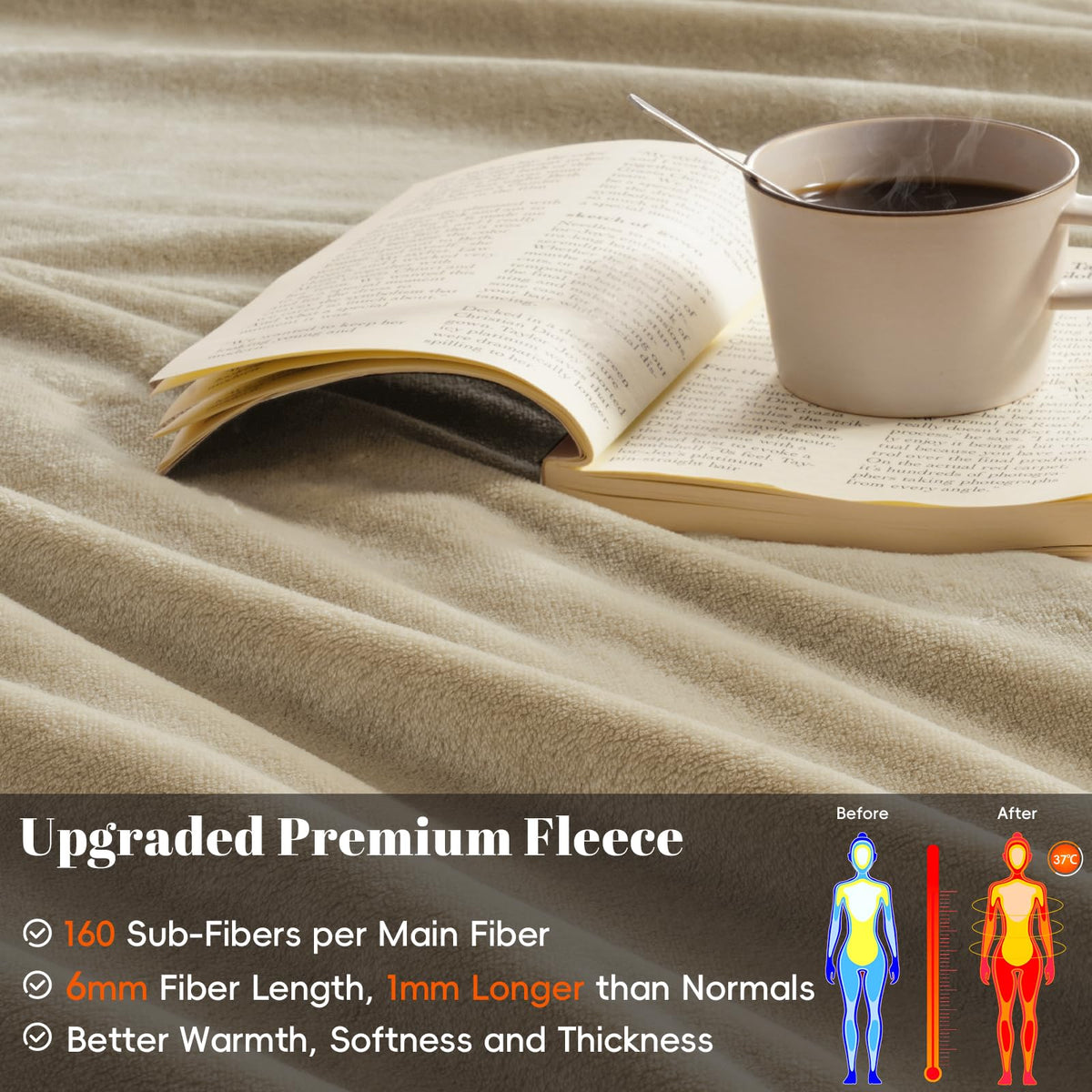 PHF No Shed No Pilling blanket draped on couch highlights versatile décor and coziness.
