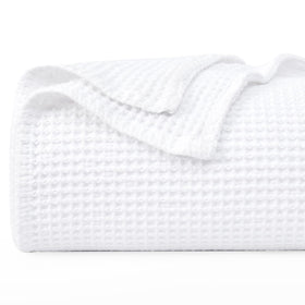 PHF pre-washed cotton blanket twin fold shows soft, cozy texture.