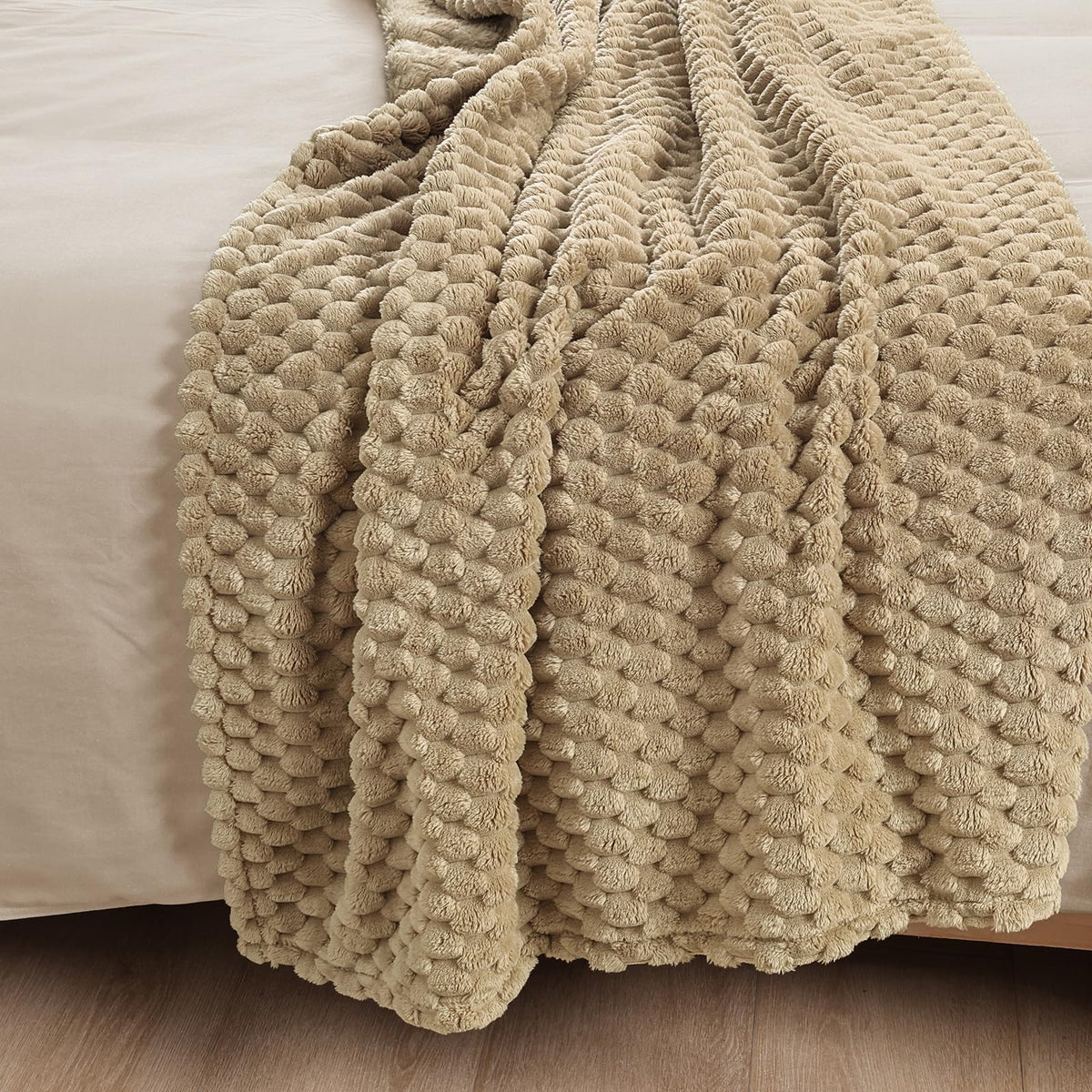 PHF Ultra Soft Flannel Blanket care notes for simple washing.