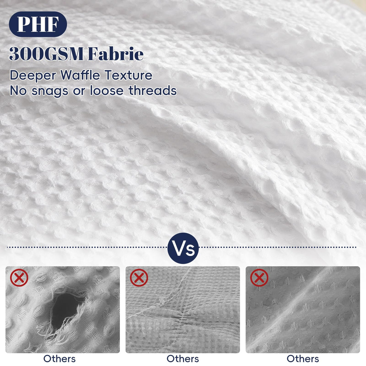 PHF ultra-soft skin-friendly fabric provides gentle touch and comfort
