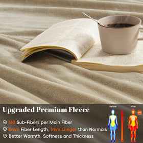 PHF Versatile fleece blanket serves as sofa throw, bed layer, or pet bed