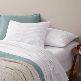 PHF ultra-soft waffle weave texture in close-up for cozy skin-friendly nights.
