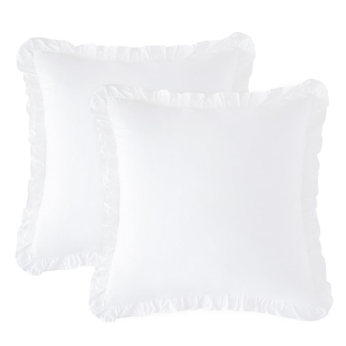 PHF white bedroom setup with euro shams for a bright inviting space