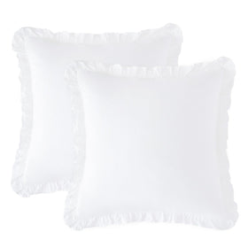 PHF white bedroom setup with euro shams for a bright inviting space