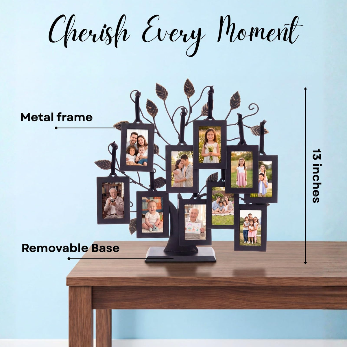 Philip Whitney bronze tree centerpiece, 13 inches, enhances wall or desk décor.