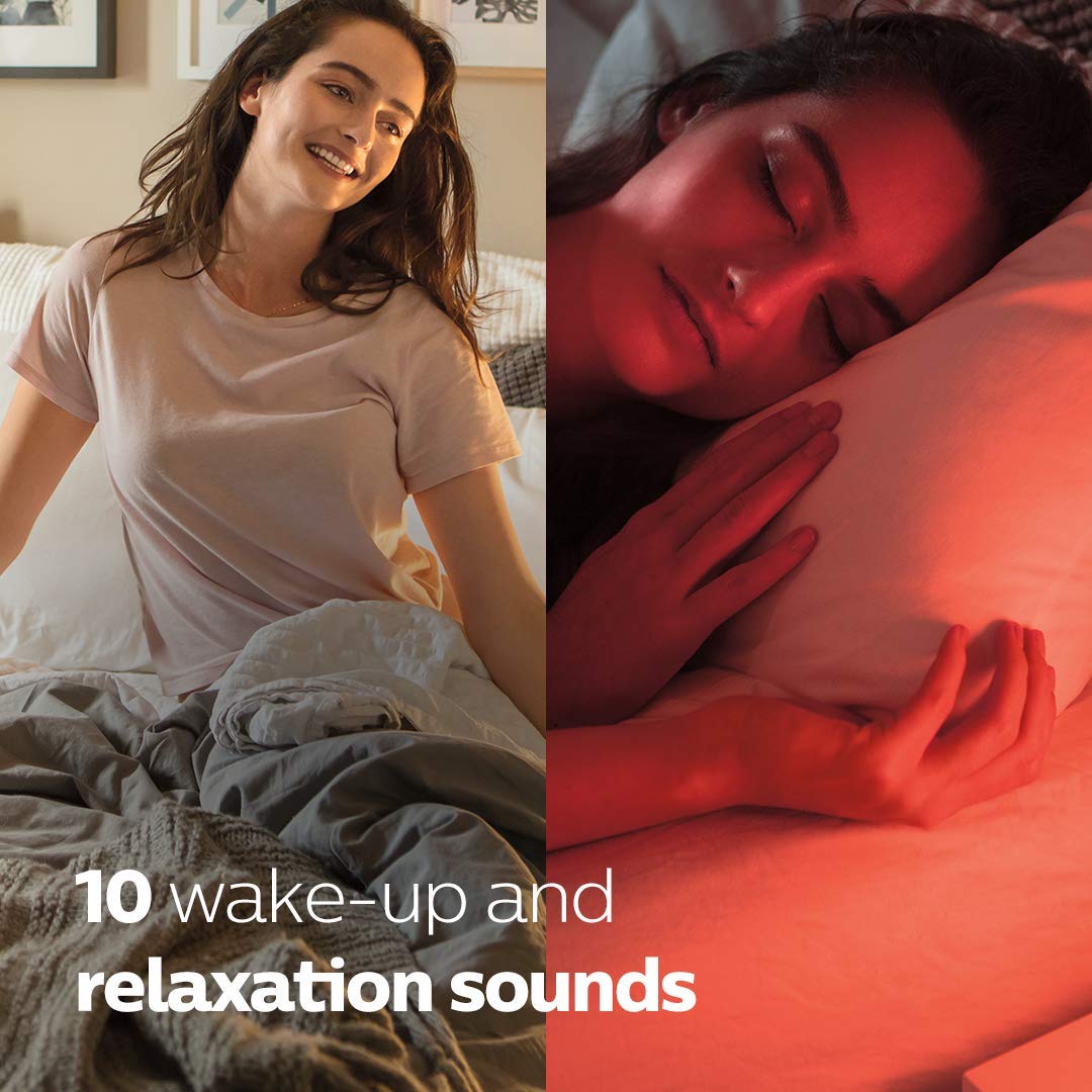 Philips SmartSleep RelaxBreathe guide supports a peaceful transition to sleep.