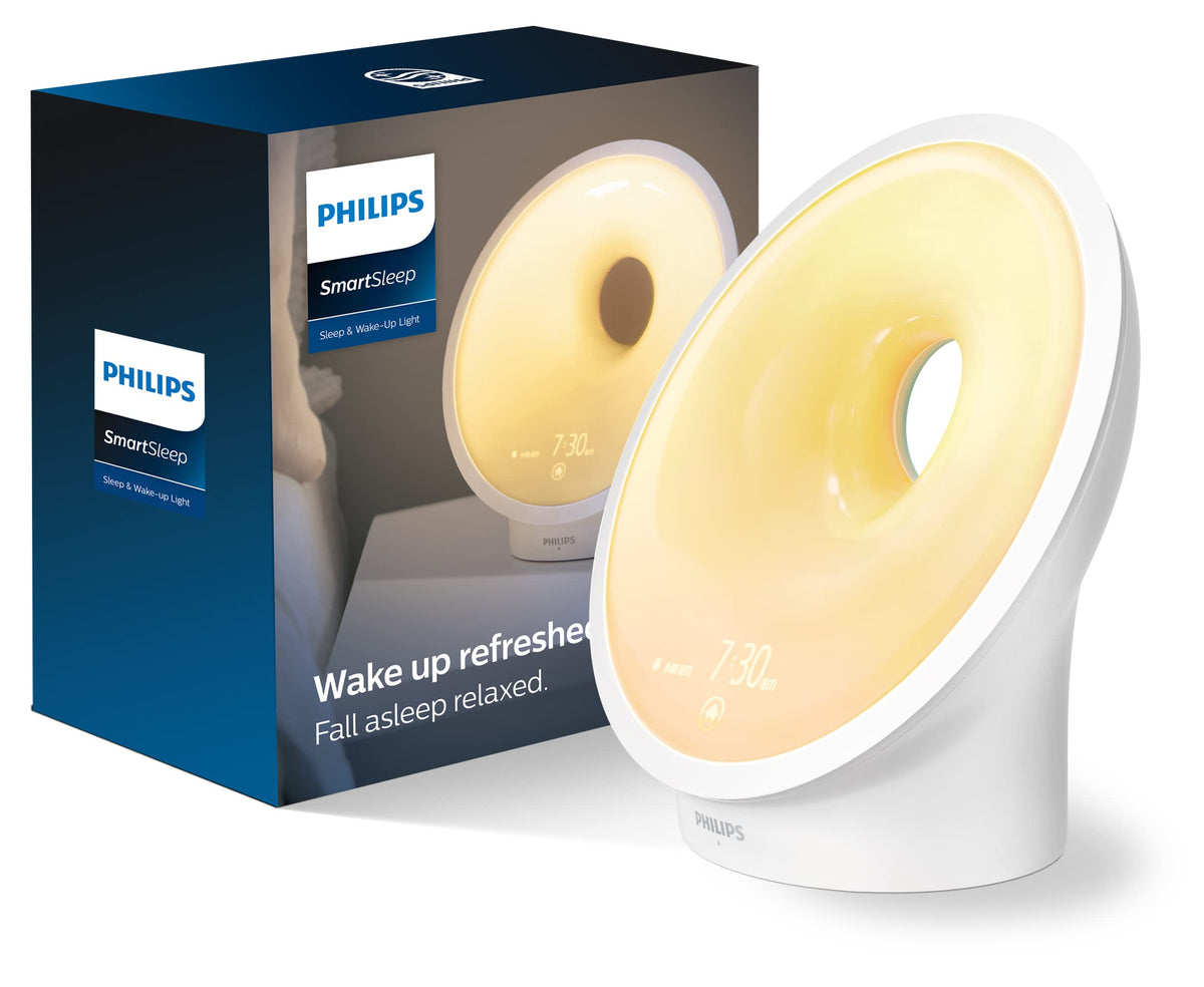 Philips SmartSleep sunrise-sunset lighting creates a gentle, natural wake-up routine.