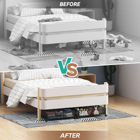 PHINOX under-bed storage wheels with elevated design for dust protection