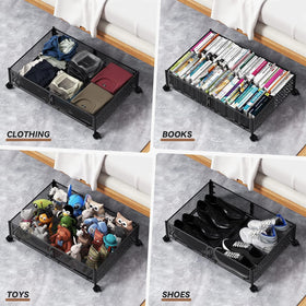 PHINOX folded-flat under-bed storage wheels for space saving when not in use