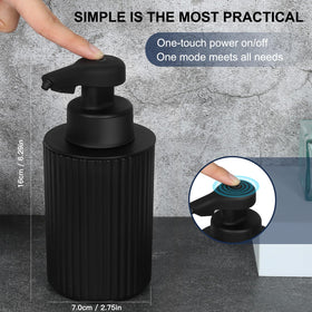 Phneems foam dispensing close-up demonstrates quick 0.25-second foam delivery.
