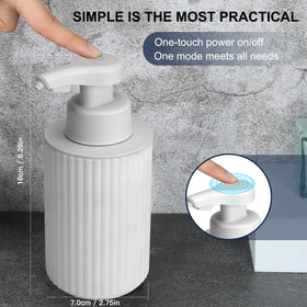 Phneems dispensing action shows 0.25s touchless delivery for quick handwashing.