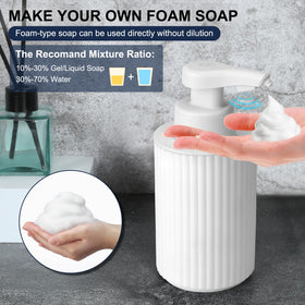 Phneems foaming action in use delivers foam in 0.25 seconds