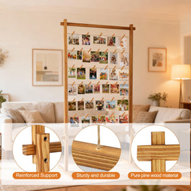 PHOENANCEE collage frame bottom stand provides stable display.