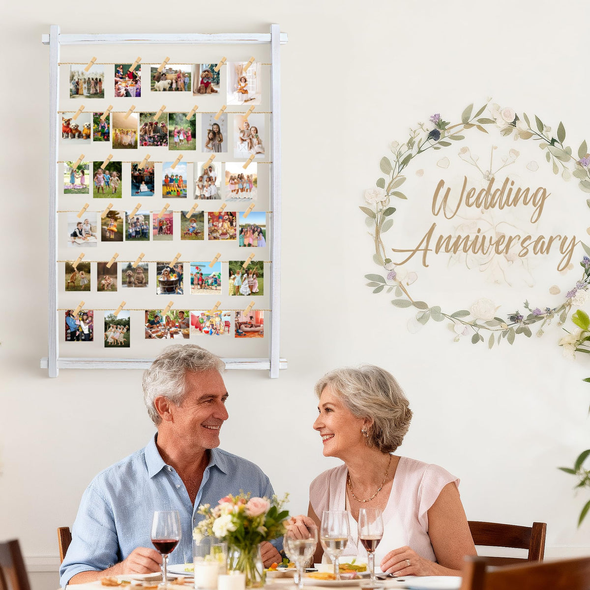 PHOENANCEE hanging frame clips showcase wedding and graduation memories beautifully.
