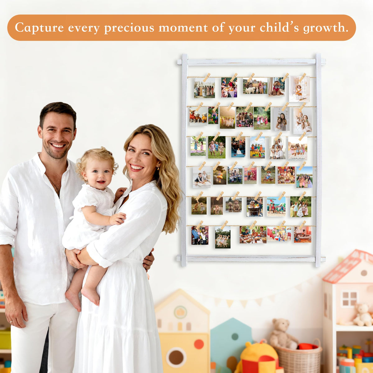 PHOENANCEE large 27x39 display supports flexible photo layouts.