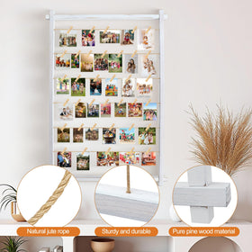 PHOENANCEE wooden clips and hemp rope add rustic warmth.