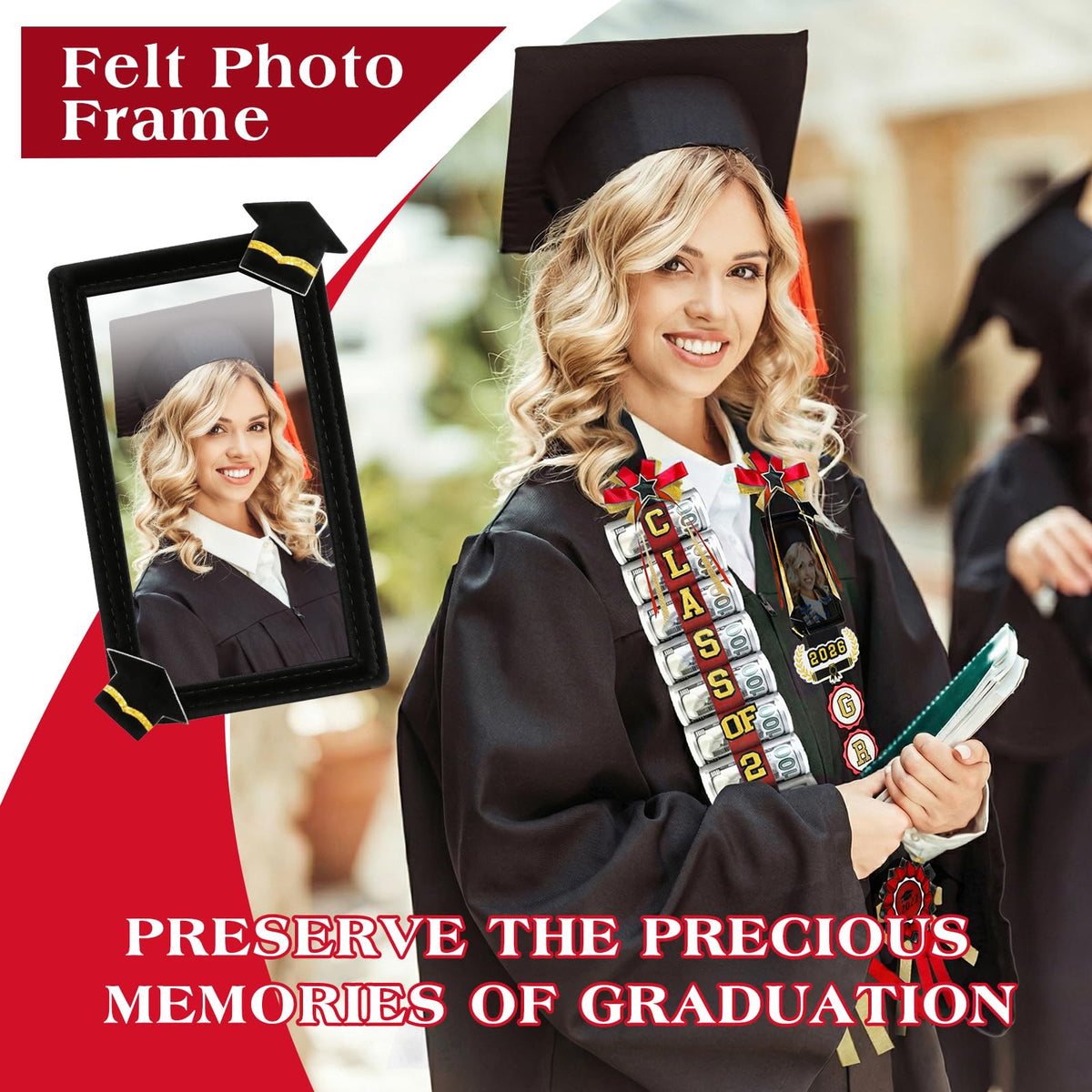 Phoncoo colorful lei ribbon design adds bold Class of 2026 style