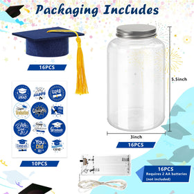Phoncoo graduation cap on jar lid creates festive display