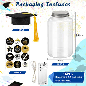 Phoncoo graduation cap felt topper on lid enhances themed display
