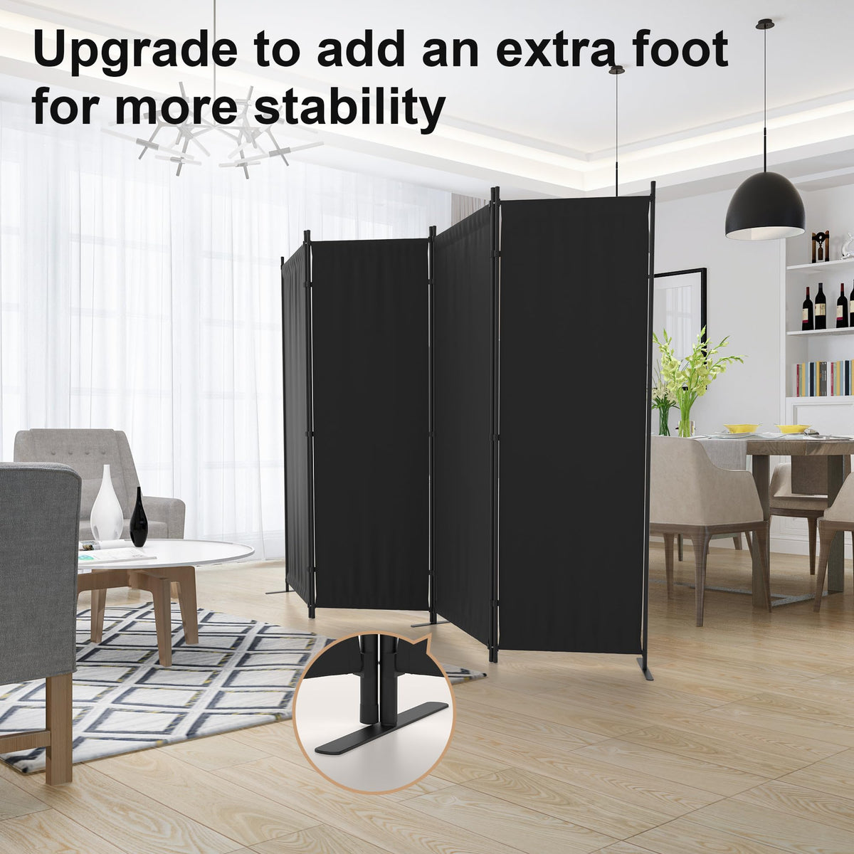 Phonjoroo three-metal-feet base provides stability on varied floors