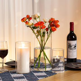 PHOSPHOR Hurricand glass vase centerpiece for versatile wedding décor