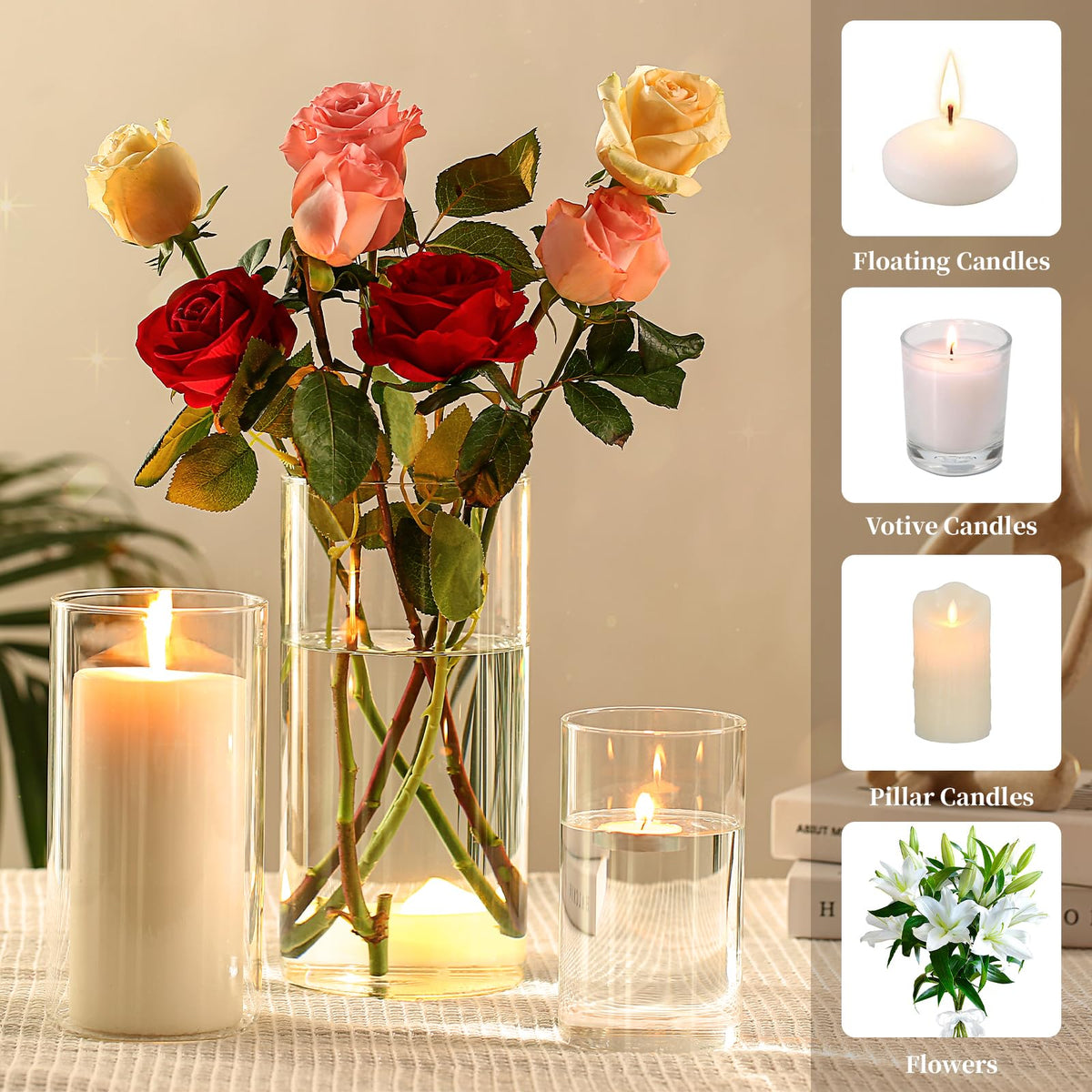 PHOSPHOR Hurricand small candle holder compact accent for shelves