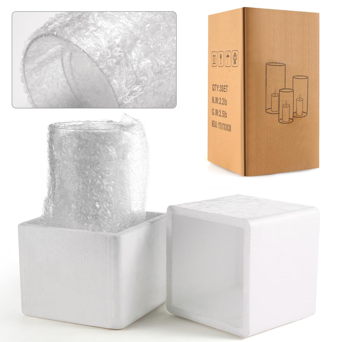 PHOSPHOR Hurricand hurricane candle holder set suits holidays and home events