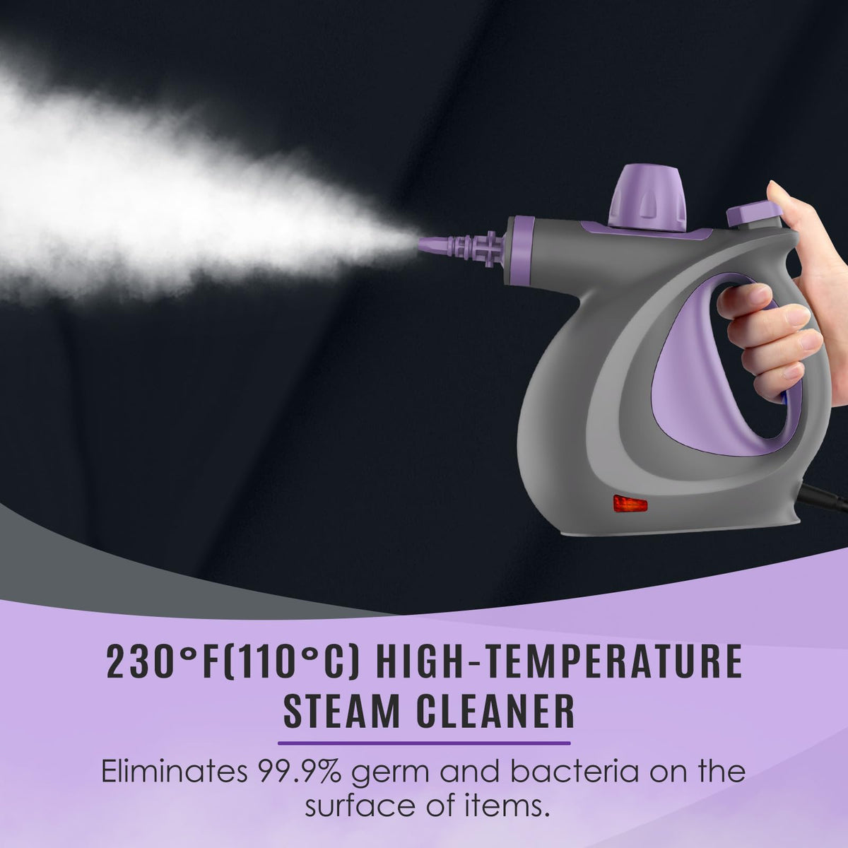 Phueut multi-surface steamer kit with 12 accessories for versatile cleaning