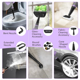 Phueut steam cleaner tackles grout grime between tiles
