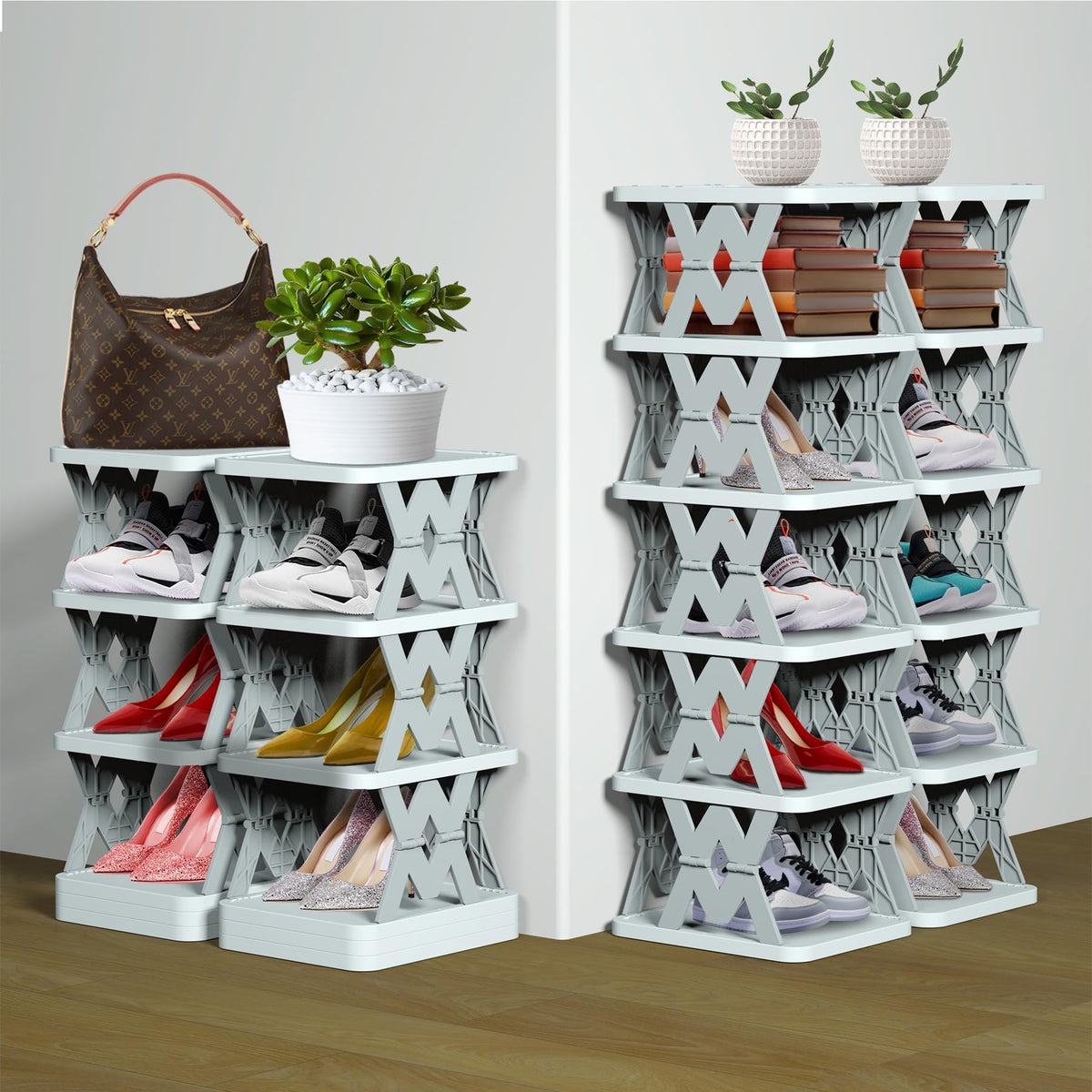 PHUNIGEEFT ultra-slim vertical design fits tight corners.