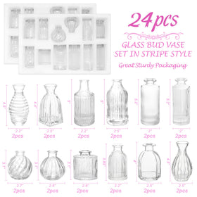 PHUNTTEK simple stripe design vases blend modern and vintage styles