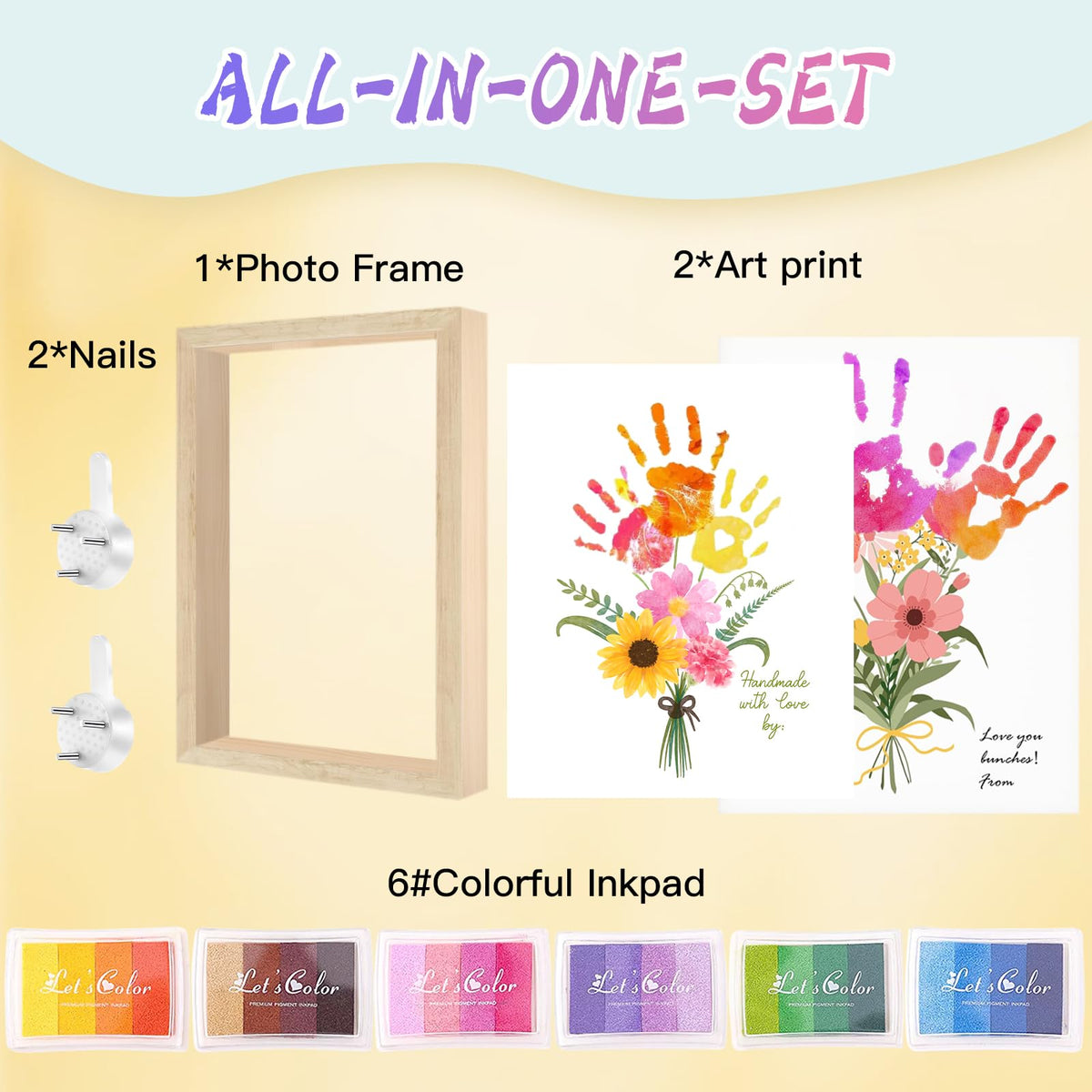 Physkoa handprint art session with child pressing handprint on paper