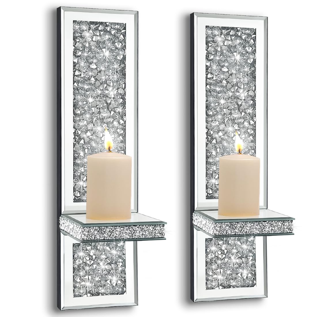 Pibeyer frameless mirror candle sconce suits modern home decor