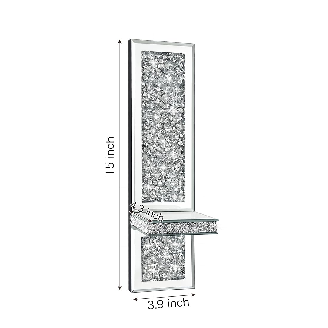 Pibeyer silver mirrored candle sconces enhance walls with reflective elegance
