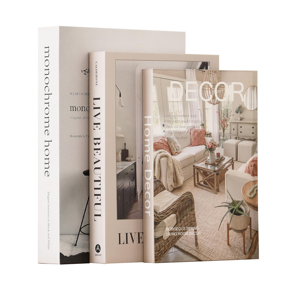 Picapspr decorative books large display on coffee table with hidden storage.